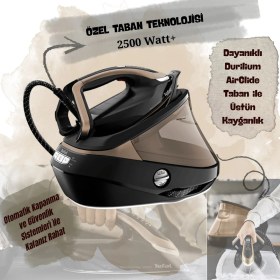 Resim Tefal Pro Express Vision Buhar Kazanlı Ütü 3000 Watt Siyah-Kahverengi Otomatik Kapanma Özelliğiyle 