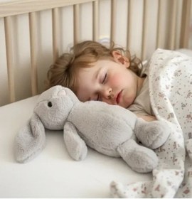 Resim Babyjem Uyku Arkadaşım Oturabilen Tavşan Gri 35 cm 