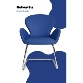 Resim Bürocci Roberta Misafir Koltuğu - Lacivert Deri - 2069J0103 