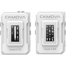 Resim Ckmova Vocal x V1W 2.4 Ghz Dahili Mikrofonlu Telsiz Mikrofon Seti Beyaz Renk 