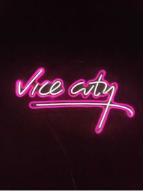 Resim dekoraven Gta Vice City Neon Tabela Neon Yazı Dekoratif Aydınlatma 