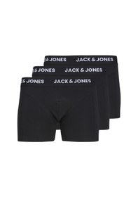 Resim Jack & Jones Erkek 3'lü Düz Renk Boxer Paketi Black Siyah 