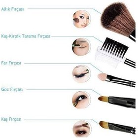 Resim 5 Parça Makyaj Fırça Seti 