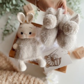 Resim Amigurumi Yumoş Tavşanım Gift Box - Tavşan Kulak Patik 