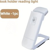 Resim Meridiangoods Beyaz Mini Katlanır Kitap Okuma Lambası 3 Renk 3 Parlaklık Usb Şarj Beyaz 