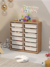 Resim Berra 12 Sepetli Çok Amaçlı Dolap Oyuncak Dolabı Çam Diğer 