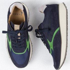 Resim Krahe Calista Erkek Hakiki Deri Bağcıklı Laci-Yeşil Sneakers 