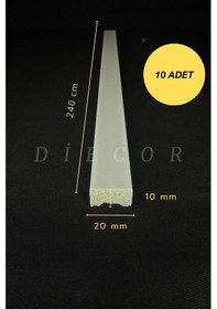 Resim Diecor Dekoratif Boyanabilir 10 Adet 2 Cm Polistren Duvar Çıtası Beyaz 20 X 10 Model:xa159 