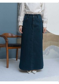 Resim 2254-denim Klasik Etek Petrol Petrol 