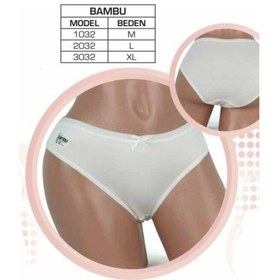 Resim Dondeza Deza Lüx Bambu 3'Lü Rahat Hassas Ciltler Için Xl Beyaz Beyaz Kadın Külot Beyaz 