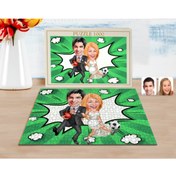 Resim Bk Gift Kişiye Özel Sevgililer Karikatürlü 1000 Parça Profesyonel Puzzle-15 