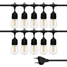 Resim 10lu E27 Duy Sirali 10 Metre Lamba Kablosu Sadece 10 Adet Duy İçerir 