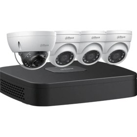 Resim Dahua N448D42 4K Network Security System (1 x 4K Dome + 3 x 4mp Eyeball + Nvr) 