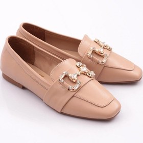 Resim Dgn 5004-23y Kadin Kristal Tokali Loafer 5004-1423-R12632 Ten Rengi 