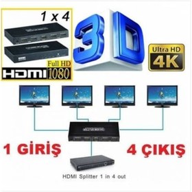 Resim Projeksiyon Xbox Pc Dvd Uyumlu Çoklayıcı Splitter 4 K Ultra Hd 