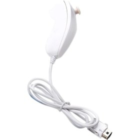 Resim Beyaz-nunchuk Video Oyunu Denetleyicisi Uzaktan Nintendo Wii Konsolu İçin 5 Renk B85b 