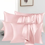 Resim 2 Adet Lüks Dut İpeği Yastık Kılıfı - Ultra Yumuşak, Pürüzsüz ve Nefes Alabilir - Şık Gizli Kapama Sistemli Pastel Pembe, Hassas Bej, Saç Bakımı, Düğün, Yıl Dönümü, Ev Dekoru - Lüks Butik Otel & Kişisel Kullanım, Sevimli Yatak Örtüsü, Cilt Dostu, Zarif Tasarım, Yüksek Kalite Dut İpeği, Yıl Dönümü Hediyesi, Şık Yastık Kılıfı, Elde Yıkama, Cilt Bakımı Severler İçin 