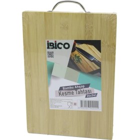 Resim Go İthalat 24X34 x 1.7cm Lux Ahşap Bambu Kesim Panosu - Kesme Tahtası Metal Kulplu (5491) 