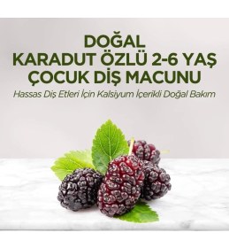 Resim Uravas Store Mey Ithalat® Doğal Karadut Özlü Diş Macunu 2-6 Yaş 60 ml 