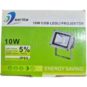 Resim 10 W Cob Ledli Projektör Beyaz Işık 