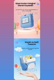 Resim SEYUTECH Çocuk Kamerası Dijital HD Video Kayıt ve Fotoğraf Termal Resim Kağıt Baskılı Yazıcı 