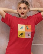 Resim Kuşlarca Oversize Tişört 