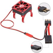 Resim Geekyou 540/550 Motor Soğutucu Radyatörü Çift Kanca + Adaptör Kablosu - Trx-4 Scxı10 Rc4wd Tırmanma Araçları İçin Siyah 
