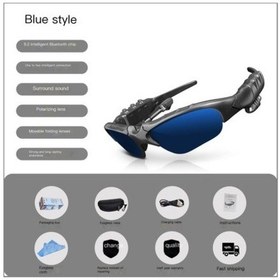Resim Willowhaven Bluetooth Gözlük Kulaklık Akıllı Kablosuz Müzik Bisiklet Polarize Güneş Gözlüğü 