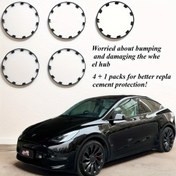Resim 5 adet 2019-2024 için for TESLA Model Y Tekerlek Hub Kapakları - 53.34 cm Jant Koruyucuları, Dayanıklı Plastik, Çizilmeye Karşı, Kolay Kurulum, for Tesla Model Y için Mükemmel, Tekerlek Hub Koruma | Şık Tekerlek Kapakları | Dayanıklı Plastik Kapaklar, for Tesla Aksesuarları için 