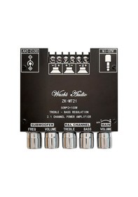 Resim ZK-MT21 2x50W + 100W Bluetooth 5.0 2.1 Kanal Amfi Modülü 