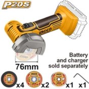 Resim Ingco ING-CAGLI76011 Li-ion Akülü Taşlama 