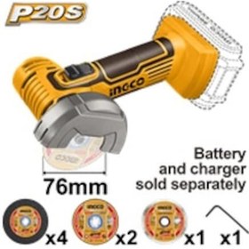 Resim Ingco ING-CAGLI76011 Li-ion Akülü Taşlama 