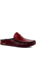 Resim Sail Laker's - Bordo Deri Erkek Ev Terliği 110-558-E 