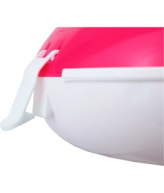 Resim Hsgl Bisiklet Arka Kutu Plastik Pembe Beyaz Cmr Ub KTU-125 