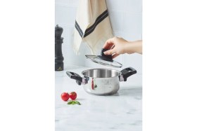Resim Şık ve Dayanıklı 16 cm Indüksiyon Tabanlı Çelik Tencere 1,6 Lt 