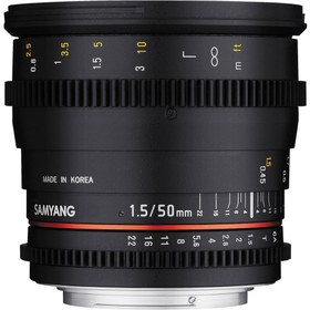 Resim Samyang 50 mm T1.5 Full Frame As Umc Vdslr Iı Cine Lens 