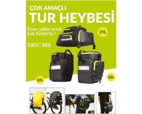Resim ForteGT 75 Litre 3 In 1 Bisiklet Tur Heybesi, Sırt Çantası 