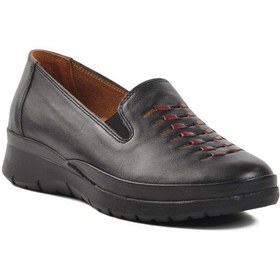 Resim Ayakmod 408 Siyah Hakiki Deri Kadın Günlük Ayakkabı 001 