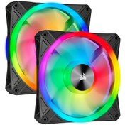 Resim CorsAir 14Cm Icue Ql140 Co 9050100 Ww Rgb Kasa Fanı 2 Li Set Corsair