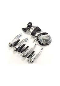 Resim Bisiklet Fren Takımı V-Brake Alüminyum Set - Siyah - Gri 