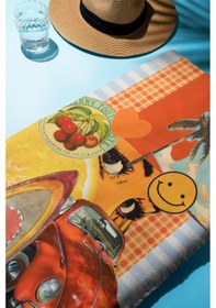 Resim Dijital Baskı Plaj Deniz Havlusu Modern Desenli Peştamal Hvl0170 Renkli 