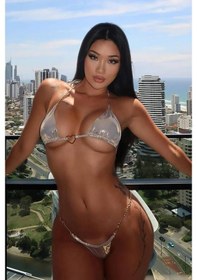 Resim Zincirli Kalpli Bikini - Altın Altın 
