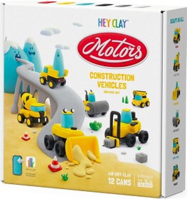 Resim Hey Clay Hava İle Kuruyan Kil 12'li Kutu - İnşaat Araçları renkli 