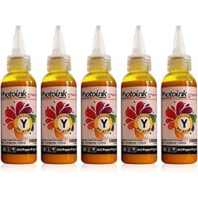 Resim Genel Markalar Photoink Epson Uyumlu Kuşe Mürekkebi, 500 Ml. Sari Kuşe Matbaa Mürekkebi 