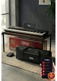 Resim Midex PLX-80BK Taşınabilir Katlanır Dijital Piyano Tuş Hassasiyetli 88 Tuş BT (Sustain Çanta Metod) 
