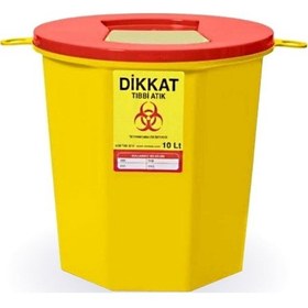 Resim Tıbbi Atık Kutusu - 10 Litre - Tıbbi Atık Kovası- 10 Litre 