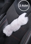 Resim TASARIM ARABAM ATİKE ELİF AKIN Daisy Kürk Kemer Konforu Gri 2 Adet 