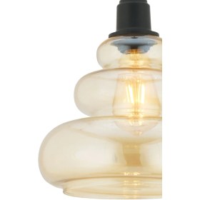 Resim Mediterian Şeffaf cam sarkıt, dekoratif bal figürü, modern ve şık tasarım, 60x25 cm 