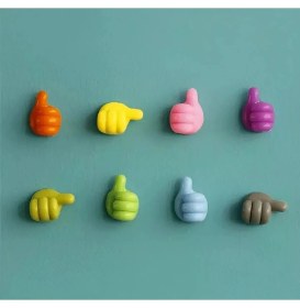 Resim Btm Home Kendinden Yapışkanlı Çok Amaçlı Baş Parmak Şeklinde Kablo ve Malzeme Tutucu 5 Adet 