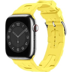 Resim iOs Watch Uyumlu 10 42mm Krd-92 Hermes Silikon Kordon 